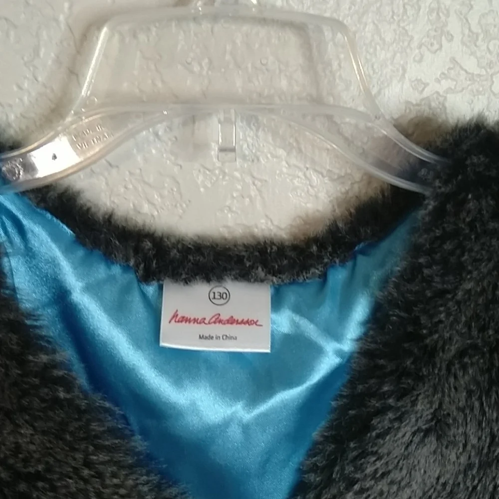 Hanna andersson faux fur girls vest